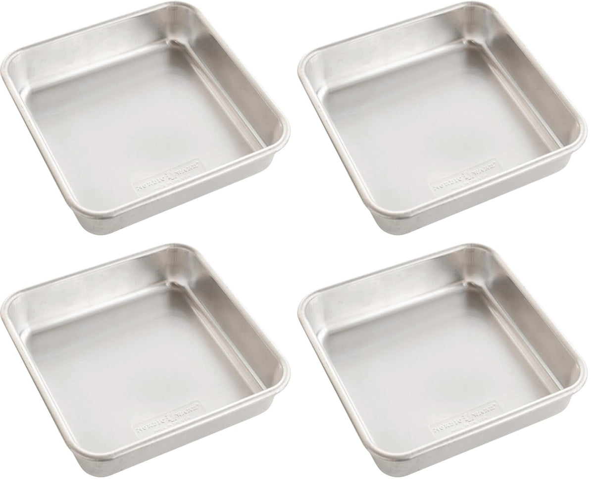 Nordic Ware - 47500 Nordic Ware Naturals Aluminum Commercial 8" x 8" Square Cake Pan, 8 by 8 inches, Silver