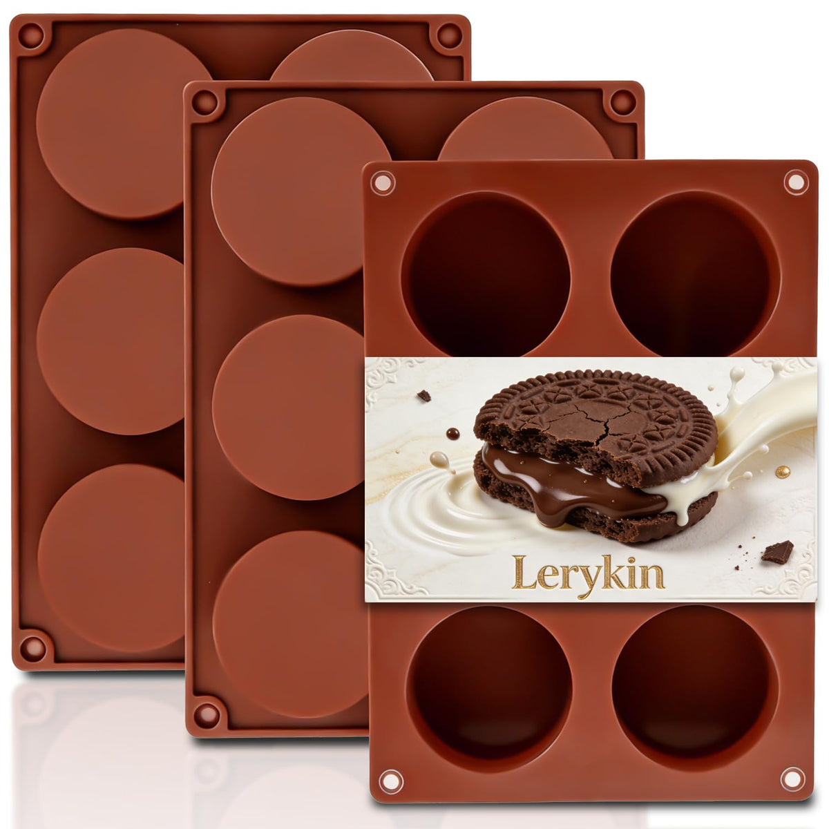 Lerykin Mini 24-Cavity Semi Sphere Silicone Molds Non-Stick, 2 Packs Half Sphere Silicone Baking Molds for Making Jelly, Chocolates and Cake