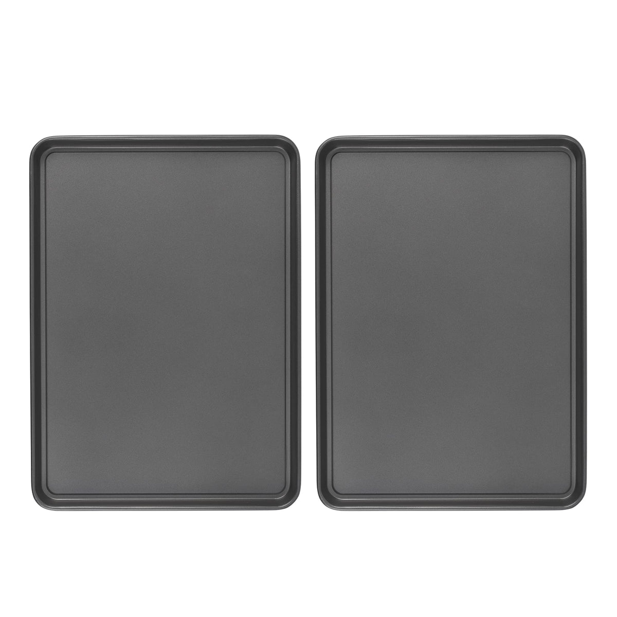GoodCook Everyday Baking Sheet Set Nonstick Carbon Steel Standard-Sized Cookie Sheets for Even Baking, Bakeware Set Includes 3 Pans with Scratch-Resistant Finish, 13x9-Inch, Gray