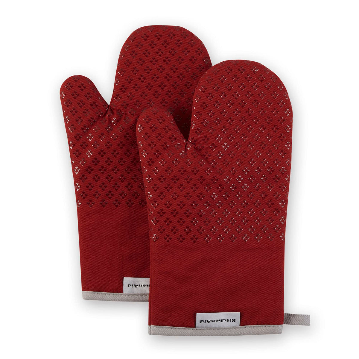KitchenAid Asteroid Oven Mitt Set, 7"x12.5", Dark Green, 2 Piece