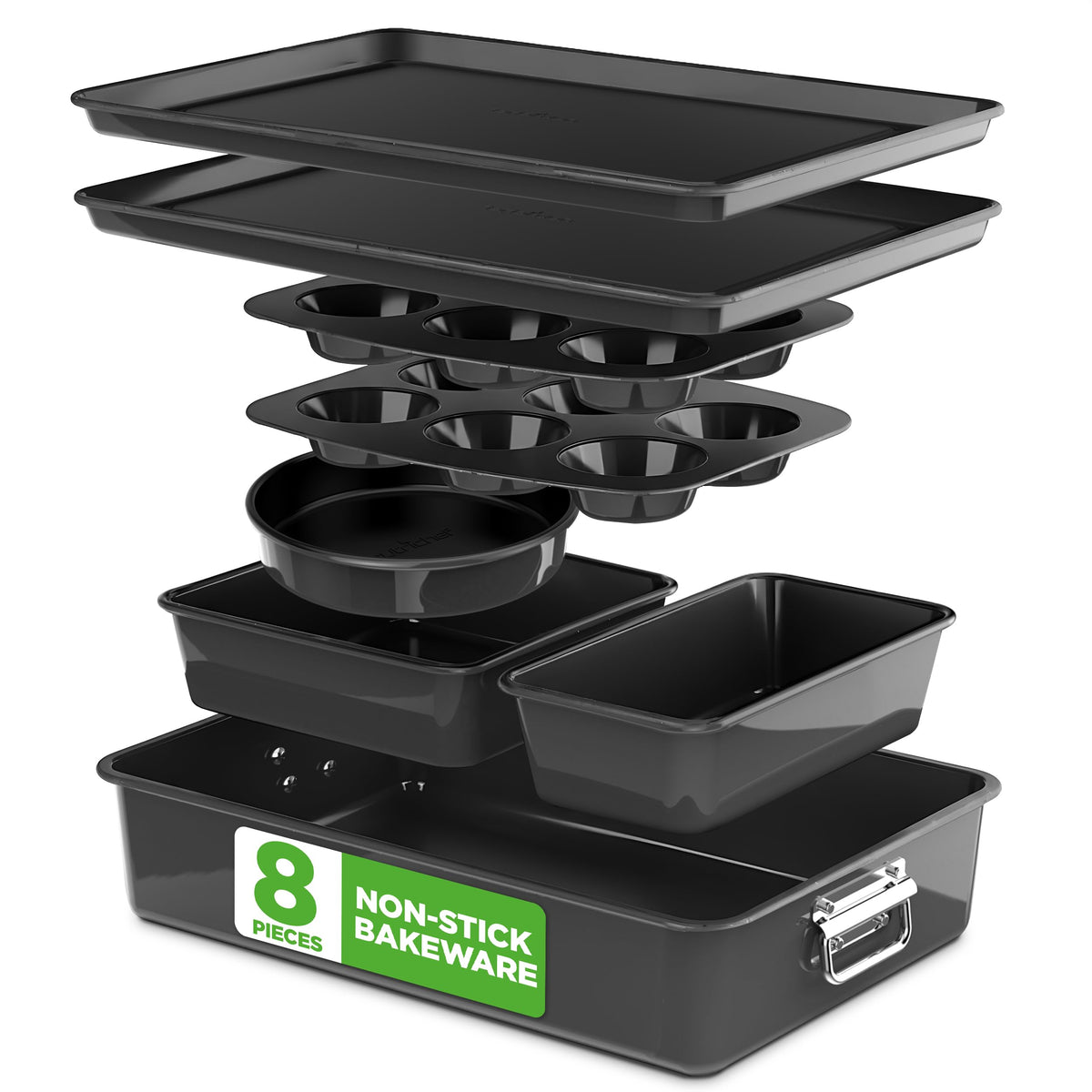 Multi-Compartment Divider Separated Baking Trays Set