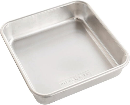 Nordic Ware - 47500 Nordic Ware Naturals Aluminum Commercial 8" x 8" Square Cake Pan, 8 by 8 inches, Silver