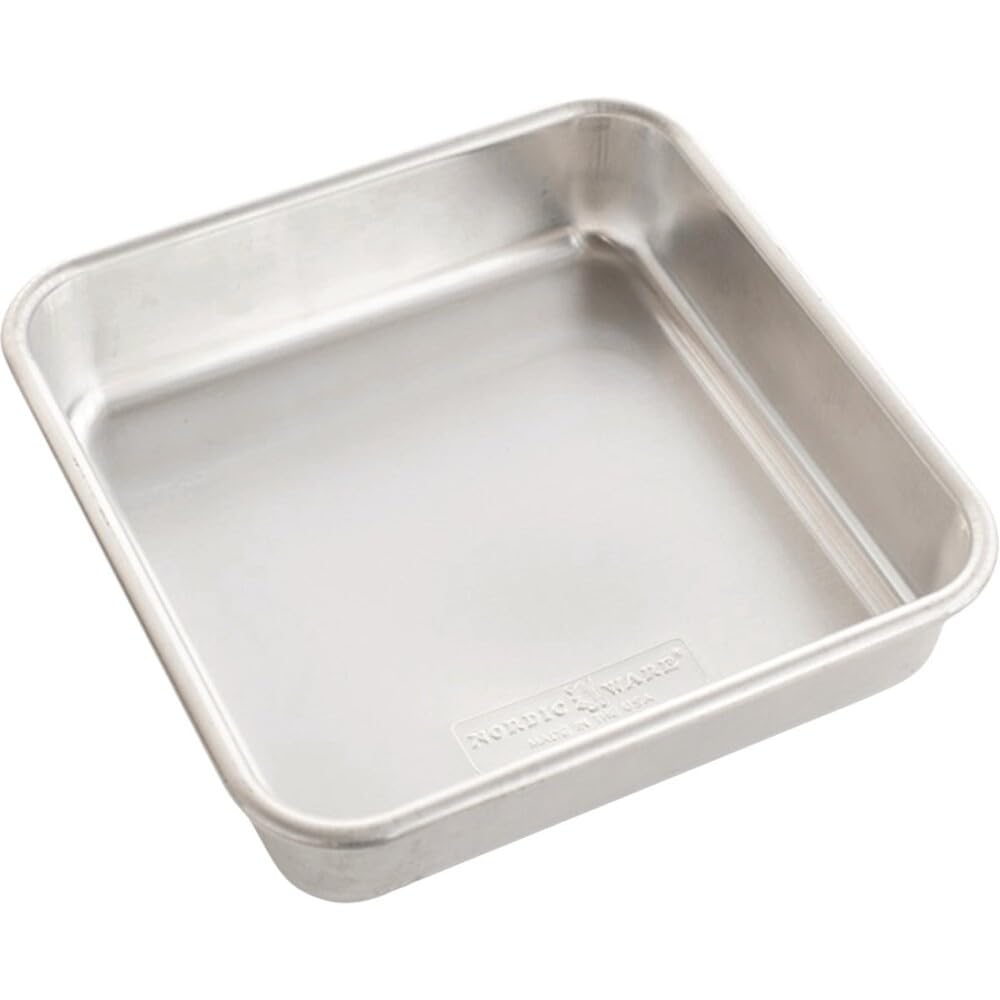 Nordic Ware - 47500 Nordic Ware Naturals Aluminum Commercial 8" x 8" Square Cake Pan, 8 by 8 inches, Silver