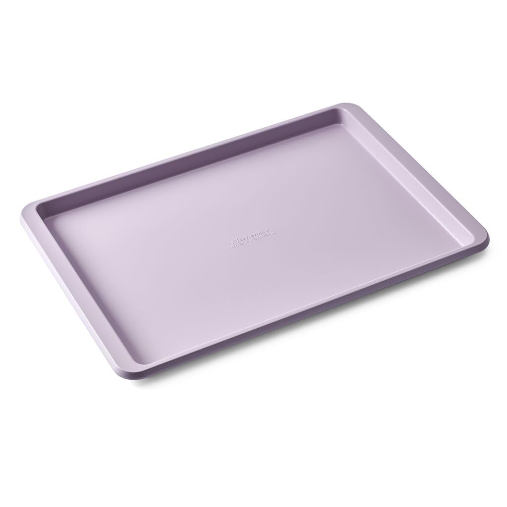 KitchenAid 9x13in Nonstick Aluminized Steel Baking Sheet, Contour Silver