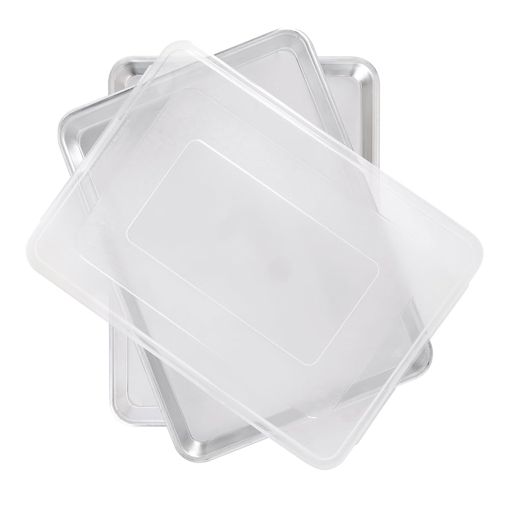 Nordic Ware Naturals Half Sheet - USA Made Aluminum Commercial Quality Sheet Pan for Baking or Roasting, Encapsulated Galvanized Steel Rim Prevents Warping, 2-Pack
