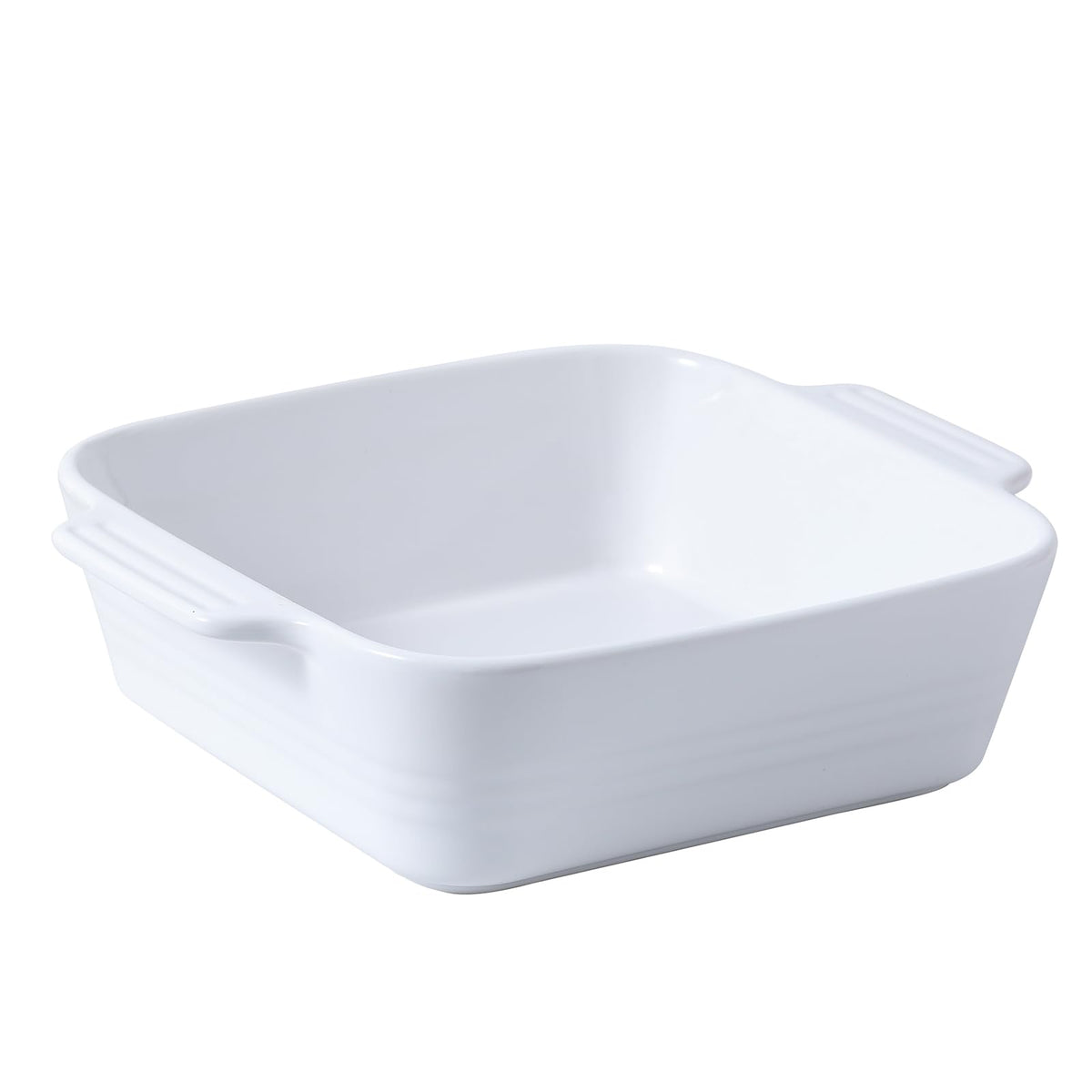 DOWAN Casserole Dish, 9x13 Ceramic Baking Dish, Large Lasagna Pan Deep for Oven, 4.2 Quarts Baking Pan with Handles, Oven Safe and Durable Bakeware for Lasagna, Home Decor, Wedding Gift, Soft White