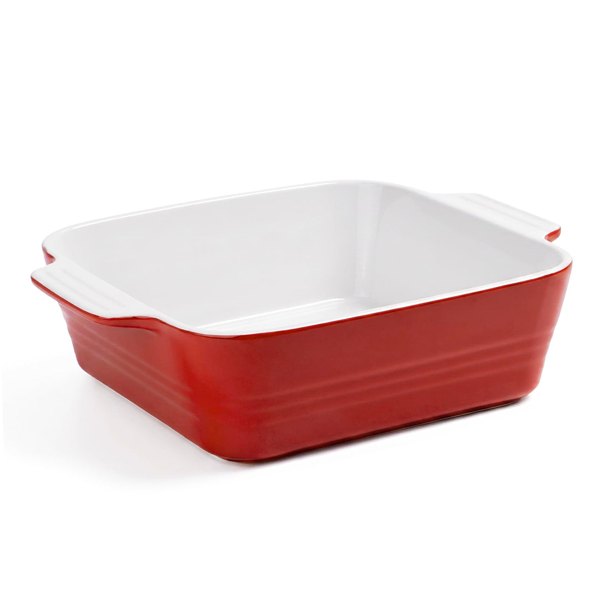 DOWAN Casserole Dish, 9x13 Ceramic Baking Dish, Large Lasagna Pan Deep for Oven, 4.2 Quarts Baking Pan with Handles, Oven Safe and Durable Bakeware for Lasagna, Home Decor, Wedding Gift, Soft White