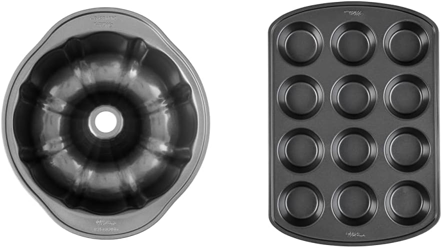 Wilton Gold Non-Stick Fluted Tube Cake Pan, Made Without PFAS, 9.49 in
