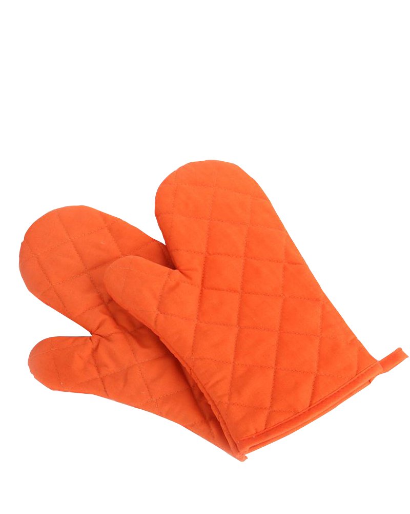 Oven Mitts, Premium Heat Resistant Kitchen Gloves Cotton & Polyester Quilted Oversized Mittens, 1 Pair (Pink)