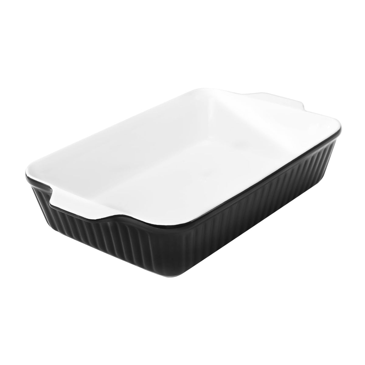 DOWAN Casserole Dish, 9x13 Ceramic Baking Dish, Large Lasagna Pan Deep for Oven, 4.2 Quarts Baking Pan with Handles, Oven Safe and Durable Bakeware for Lasagna, Home Decor, Wedding Gift, Soft White
