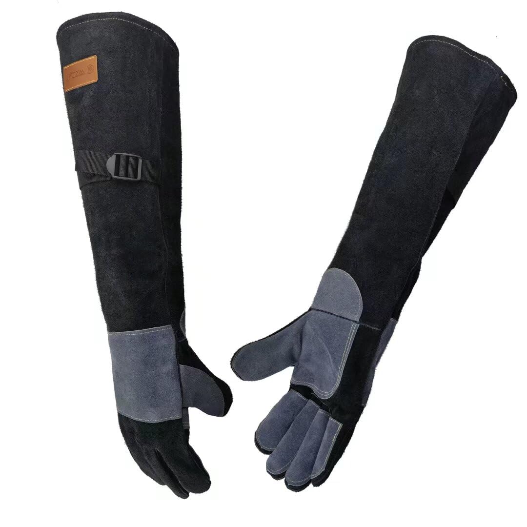 WZQH 16 In,932℉,Welding Gloves,Fireplace Glove,Fire & Heat Resistant,L