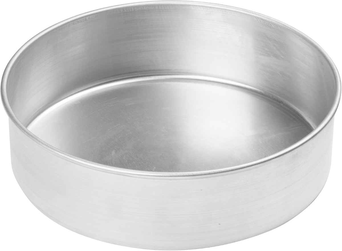 Winco 10" Red Heavy-Duty Round Layer Aluminum Cake Pan
