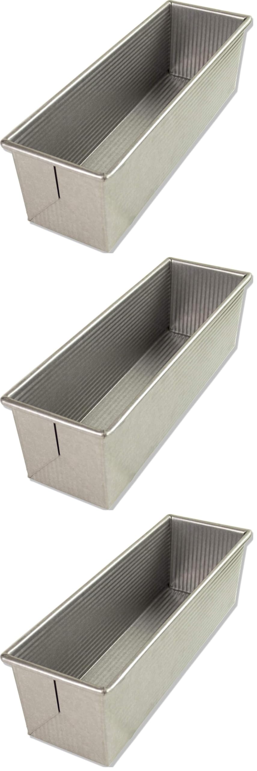 USA Pan Bakeware Pullman Loaf Pan with Cover, 13 x 4 inch, Nonstick & Quick Release Coating, Made in the USA from Aluminized Steel