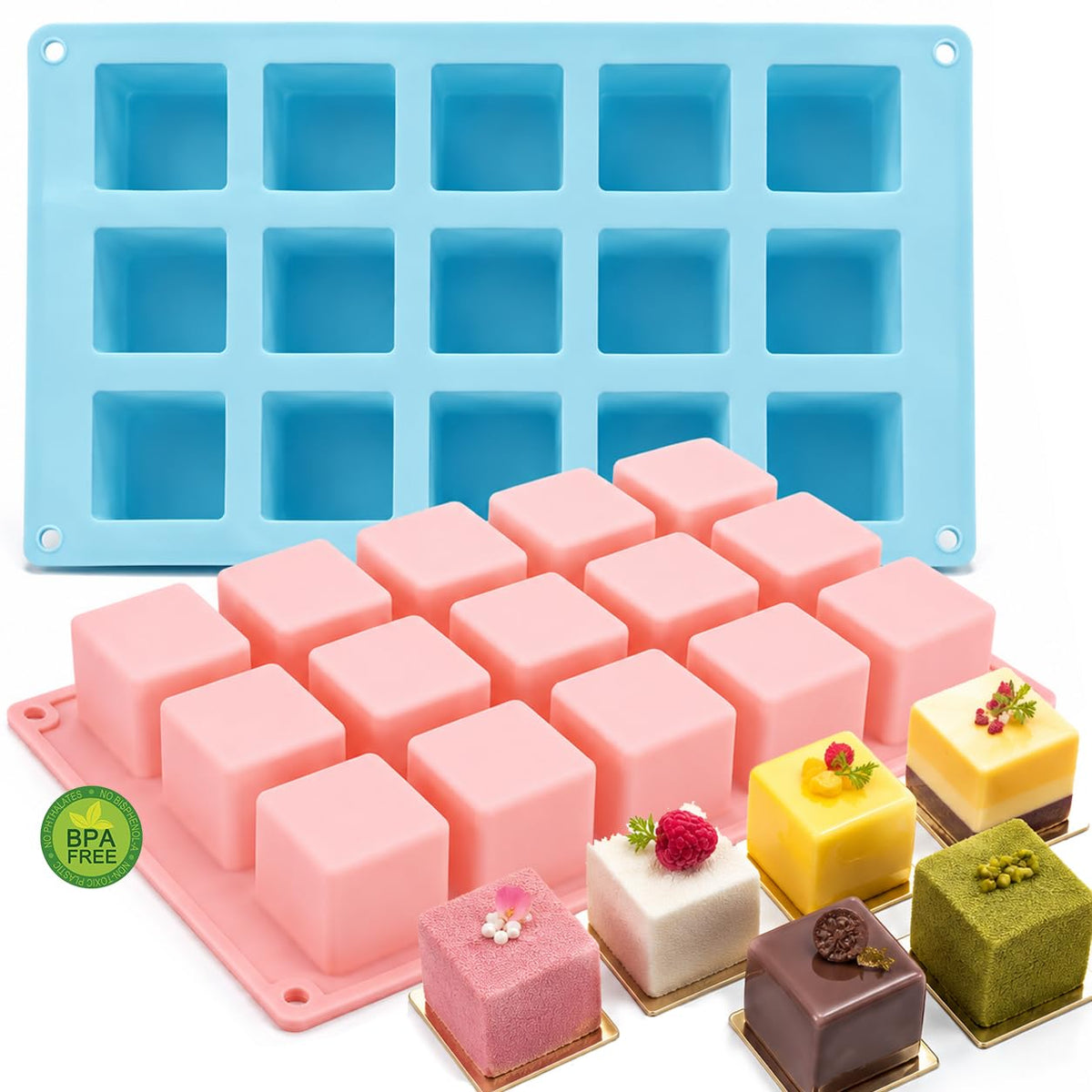 3 Pcs Round Chocolate Cookie Molds Set,12-Cavity Silicone Mold with 30 Clear Treat Boxes, Round Baking Mold for Candy, Mini Cake, Individually Wrapped Cakesicle Party Favor Packaging