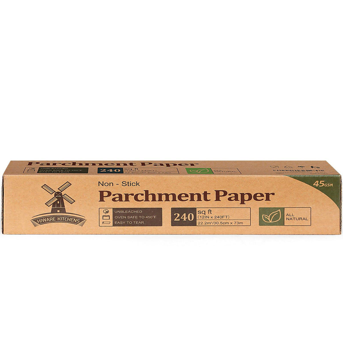 Unbleached 15 x 200 ft Parchment Baking Paper Roll - 250 Sq.Ft for Baking, Cooking, Grilling, Air Fryer and Steaming
