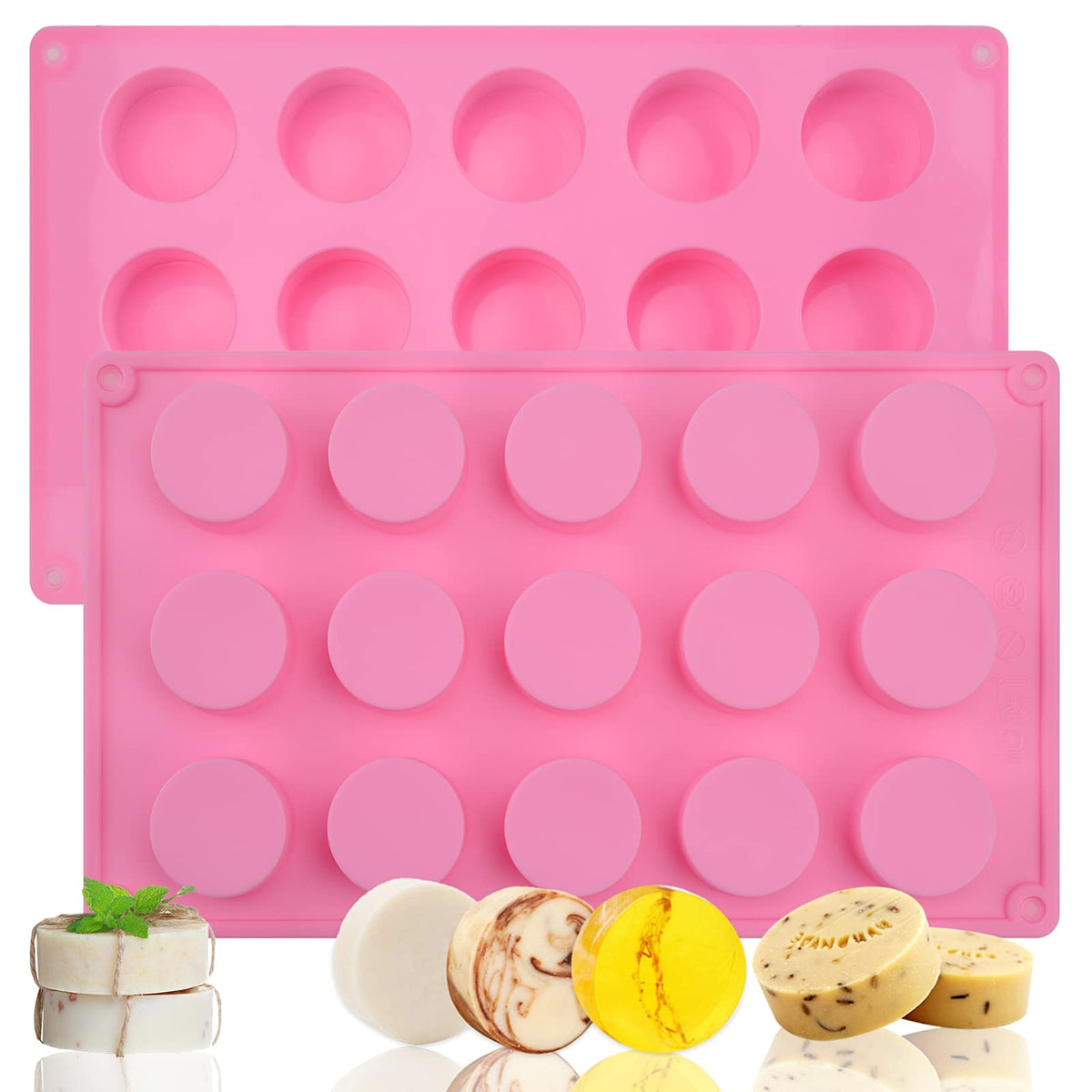 Sakolla 2 Pack Insect Silicone Soap Molds, 6-Cavity Dragonfly Butterfly Ladybug Shape Silicone Molds for Soap Making, DIY Baking Mold for Lotion Bars, Chocolate, Candy, Muffin, Biscuit, Cookie Pans