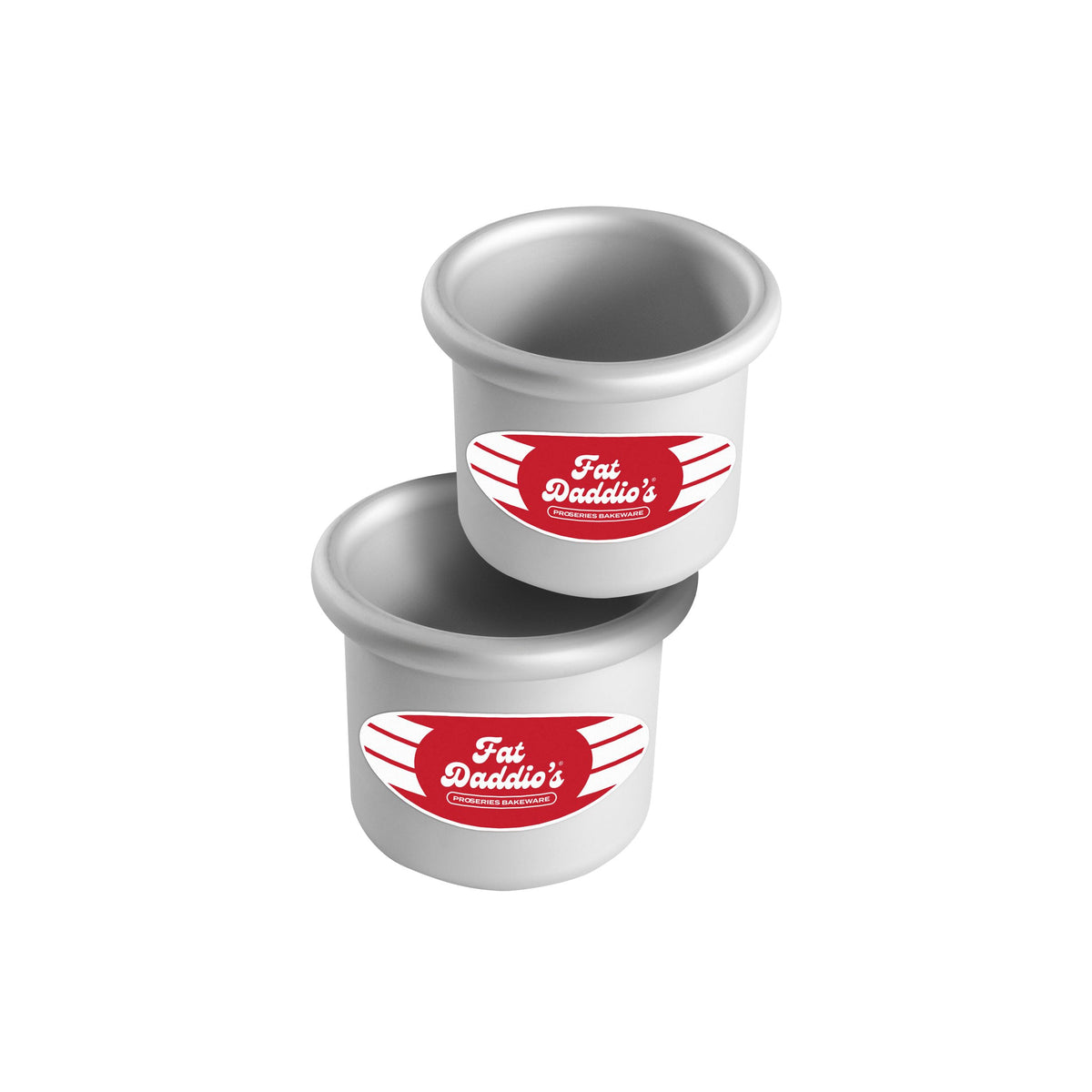 Fat Daddio's Anodized Aluminum Round Cake Pans, 2 Piece Set, 8 x 2 Inch