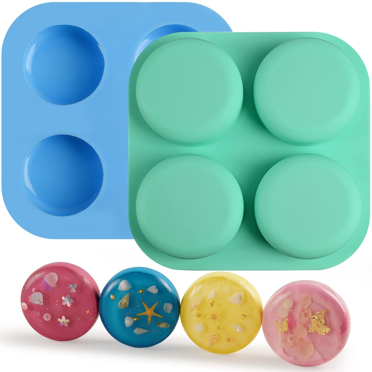 Sakolla 2 Pack Insect Silicone Soap Molds, 6-Cavity Dragonfly Butterfly Ladybug Shape Silicone Molds for Soap Making, DIY Baking Mold for Lotion Bars, Chocolate, Candy, Muffin, Biscuit, Cookie Pans