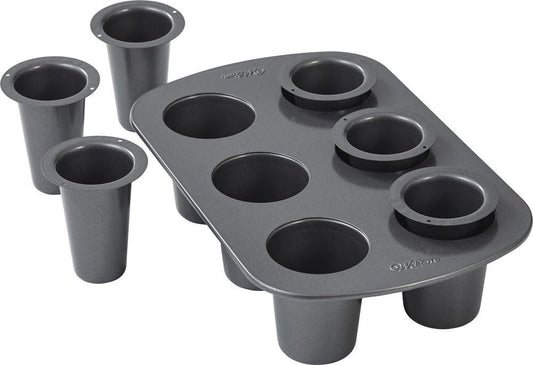 Wilton Cookie Shot Glass, 6-Cavity - Bake Perfect Sweet Shooters with this 6-Cup Cookie Shot Glass Pan, Non-Stick Round Pan Made of Steel