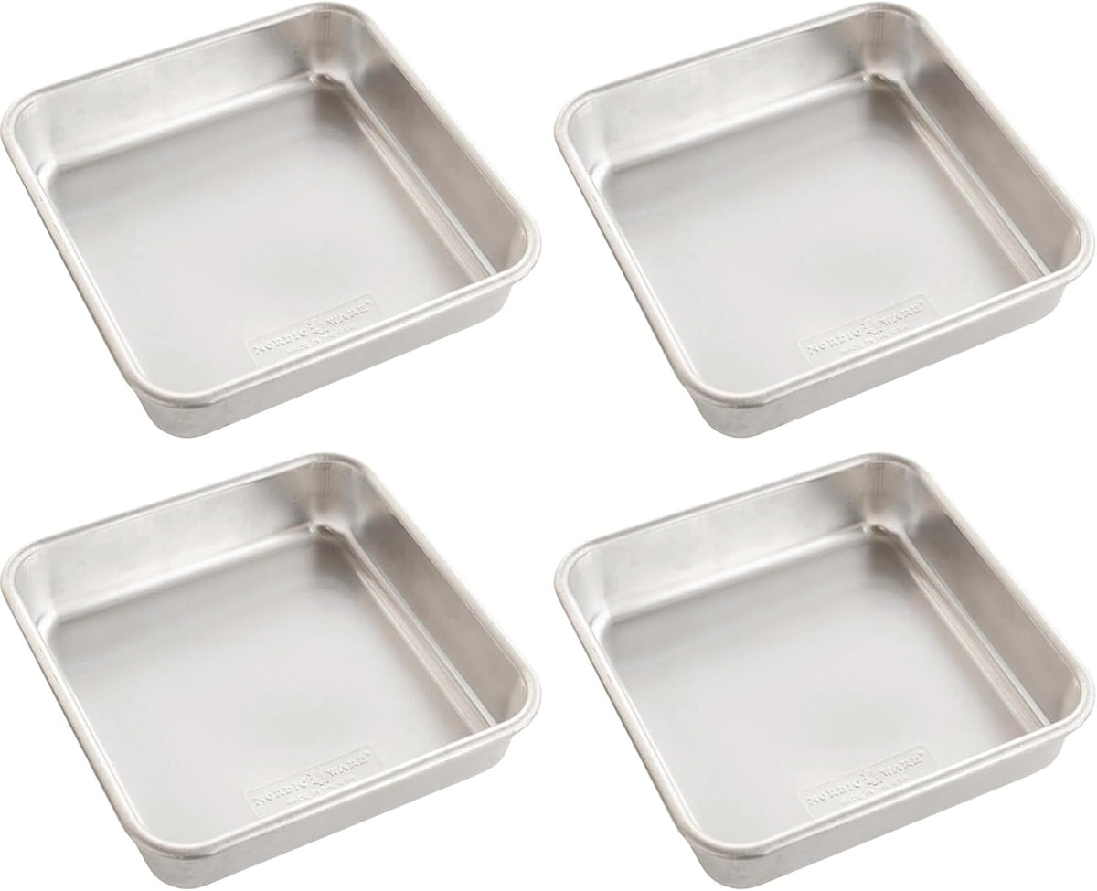 Nordic Ware - 47500 Nordic Ware Naturals Aluminum Commercial 8" x 8" Square Cake Pan, 8 by 8 inches, Silver