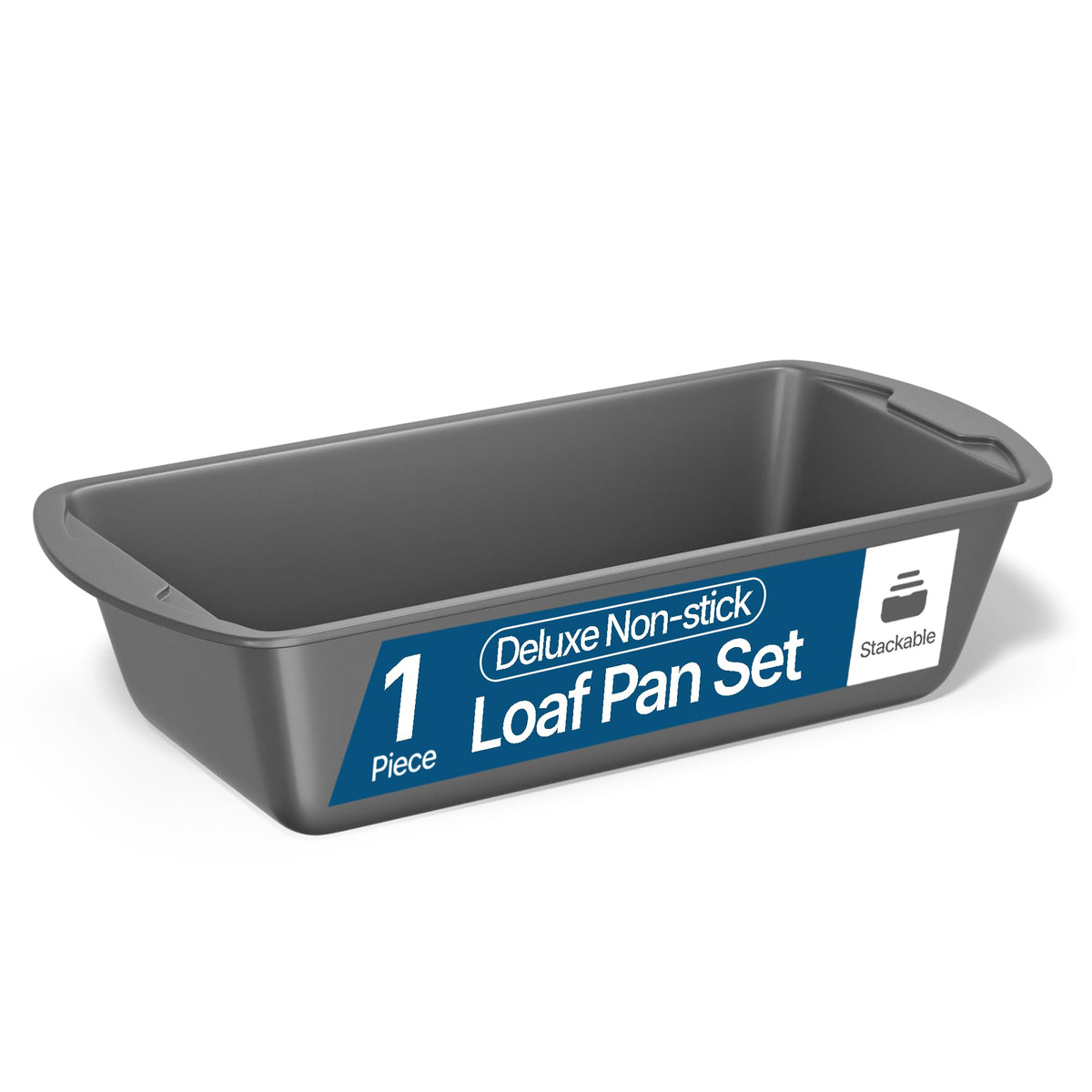 Loaf Pan Set 4-Piece - Deluxe Nonstick Carbon Steel Bakeware for Perfect Bread and Cakes – Dishwasher Safe, Premium Pans for Home Baking