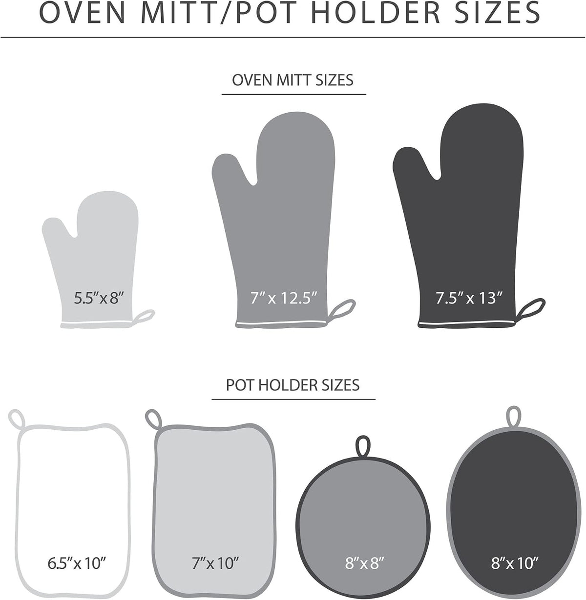 KITCHENAID Beacon Two-Tone Pot Holder 2-Pack Set, Contour Silver/Matte Black, 7"x10"