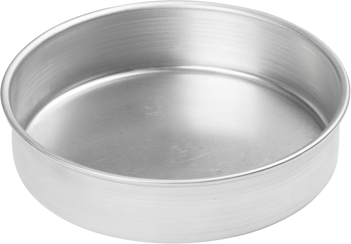 Winco 10" Red Heavy-Duty Round Layer Aluminum Cake Pan