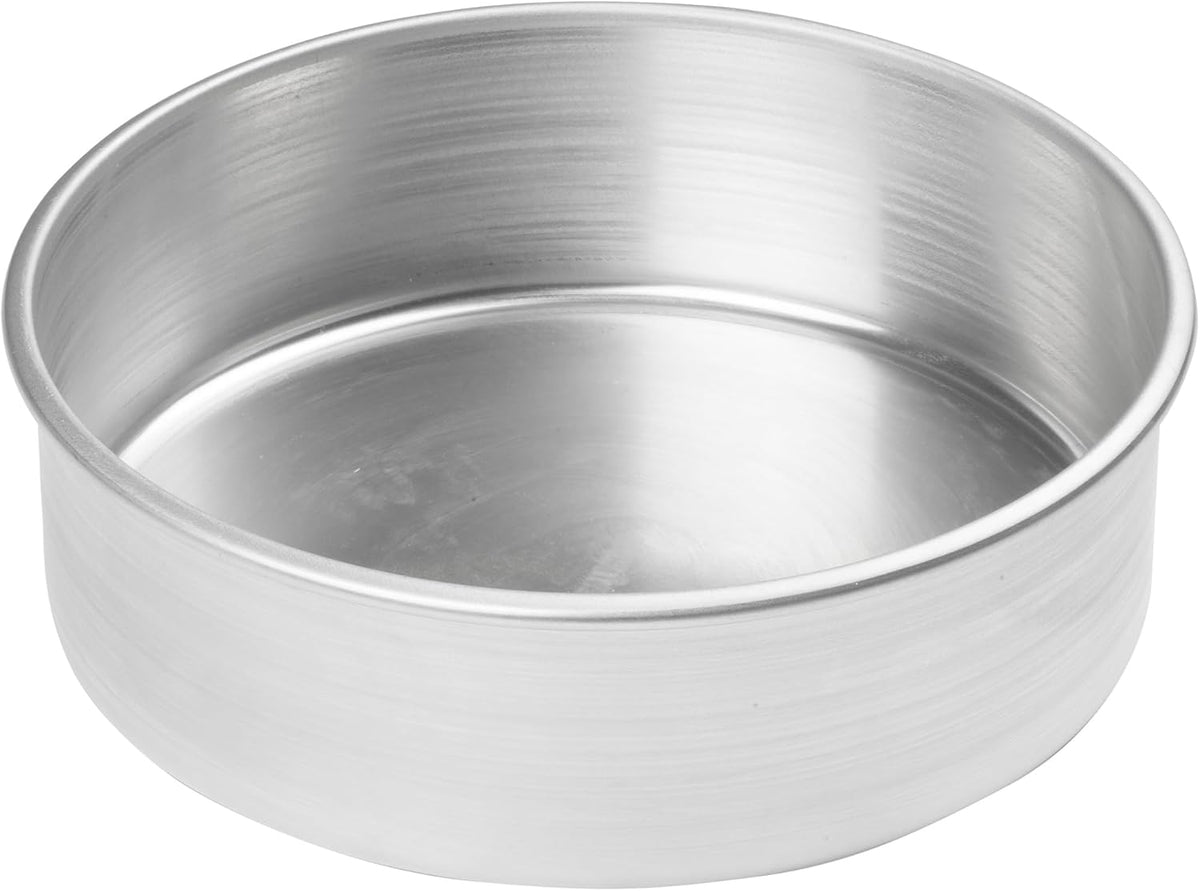 Winco 10" Red Heavy-Duty Round Layer Aluminum Cake Pan