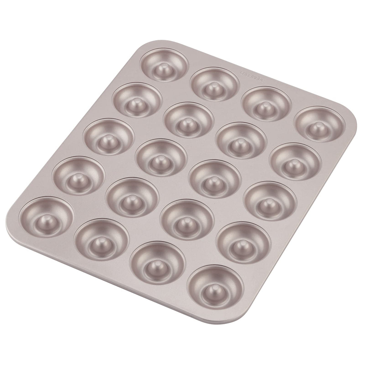 CHEFMADE Donut Mold Cake Pan, 12-Cavity Non-Stick Pattern Doughnut Bakeware for Oven Baking (Champagne Gold)