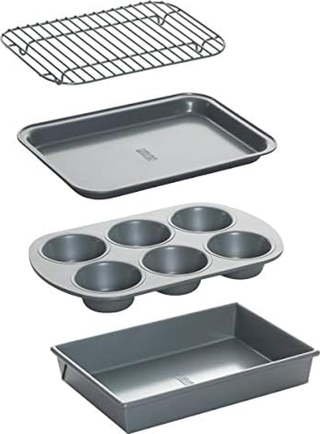 Chicago Metallic 4-Piece Toaster Oven Bakeware Set