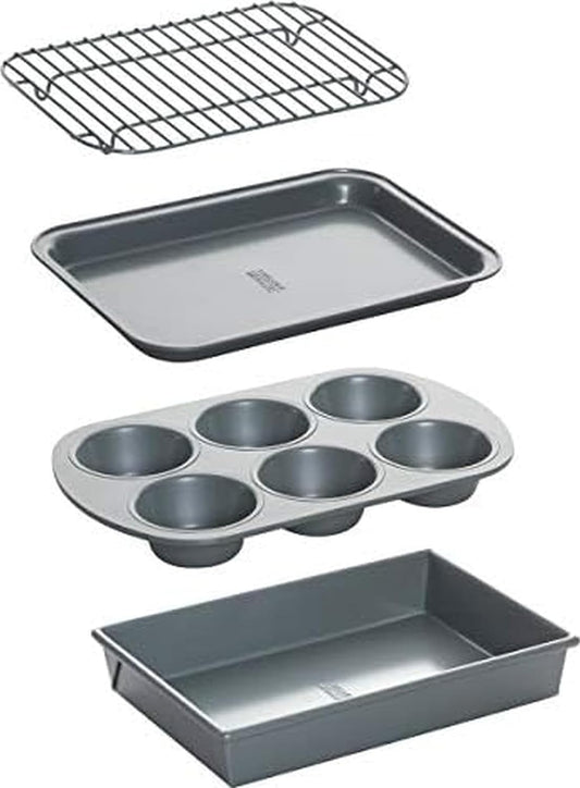 Chicago Metallic 4-Piece Toaster Oven Bakeware Set