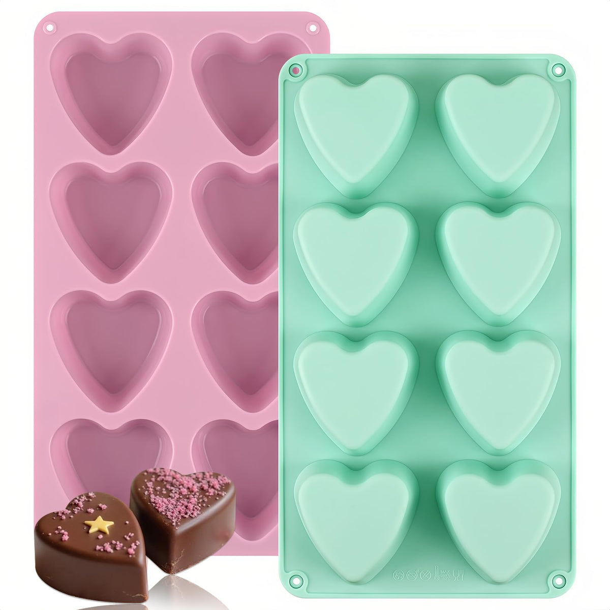 Sakolla 3 Pcs Round Chocolate Cookie Molds, 2.1 Inch Cylinder Silicone Mold