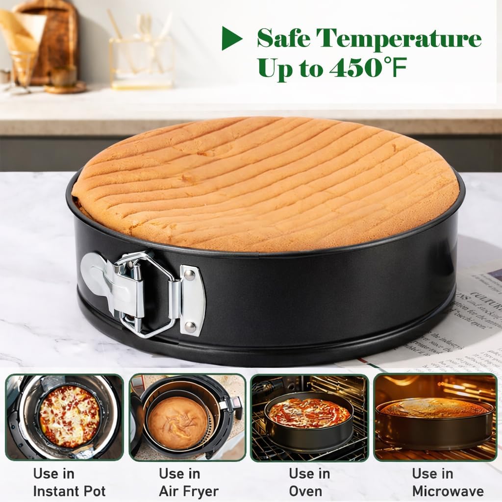 9 Inch Springform Pan 50Pcs Parchment Paper Cheesecake Nonstick Baking Mold