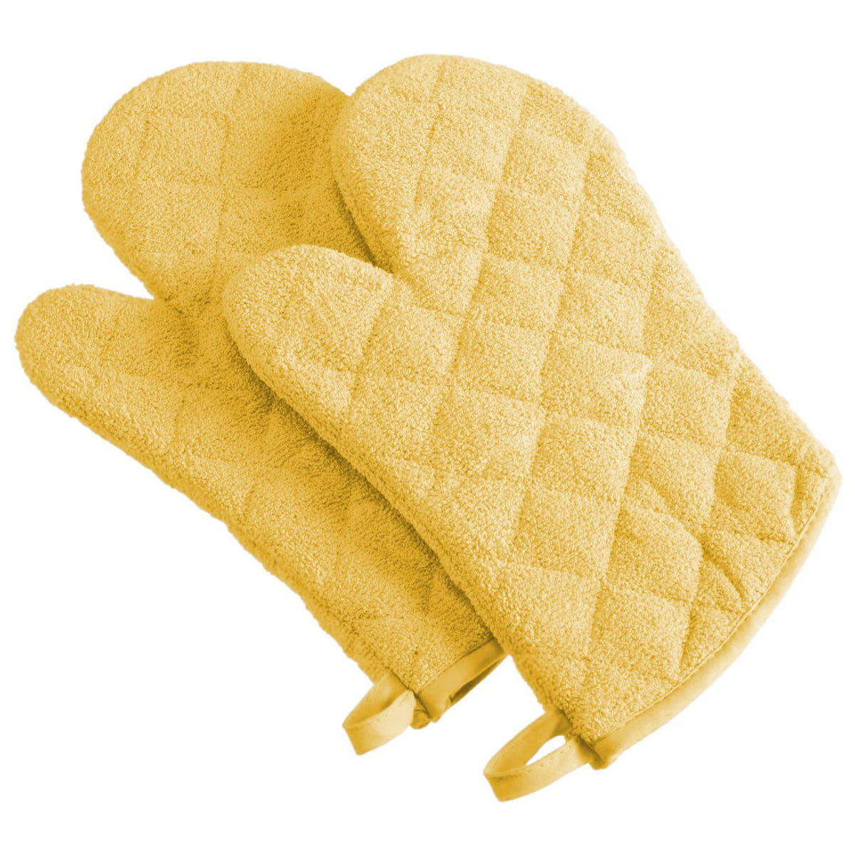 DII Basic Terry Collection 100% Cotton Quilted, Oven Mitt, Nautical Blue, 2 Piece