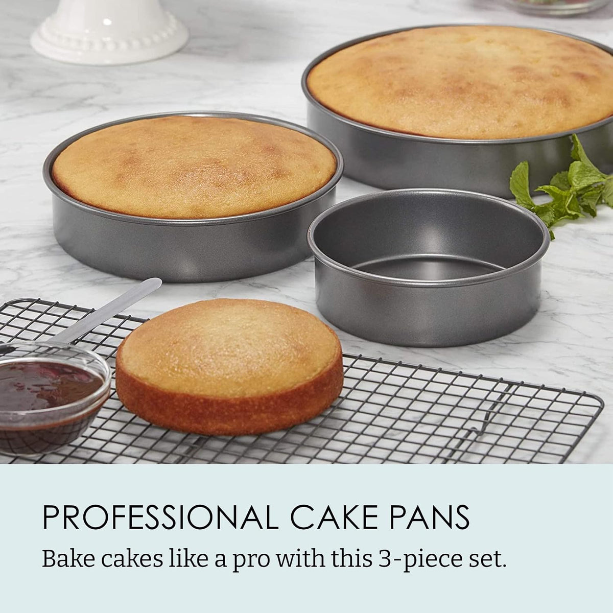 Chicago Metallic Professional Nonstick Round Cake Pan Set - 6 Inch