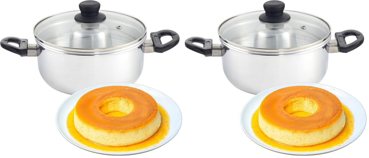 IMUSA 7 Inch Stainless Steel Flan Mold for Baking