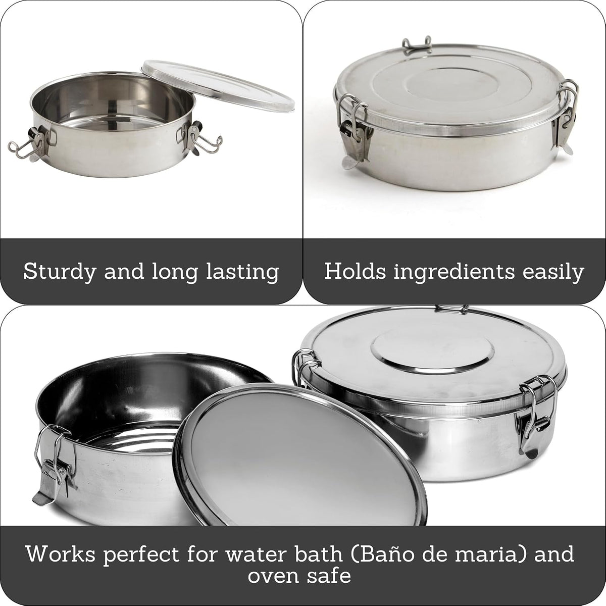 IMUSA 7 Inch Stainless Steel Flan Mold for Baking