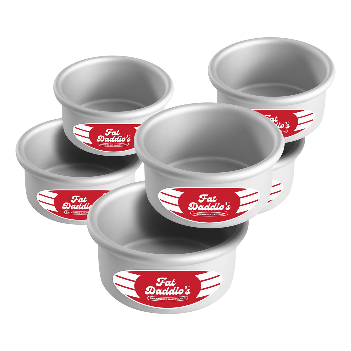 Fat Daddio's Anodized Aluminum Round Cake Pans, 2 Piece Set, 8 x 2 Inch