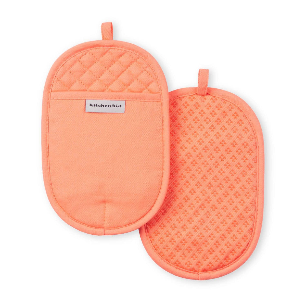 KitchenAid Asteroid Pot Holder 2-Pack Set, Pebbled Palm Green, 6.5"x10"