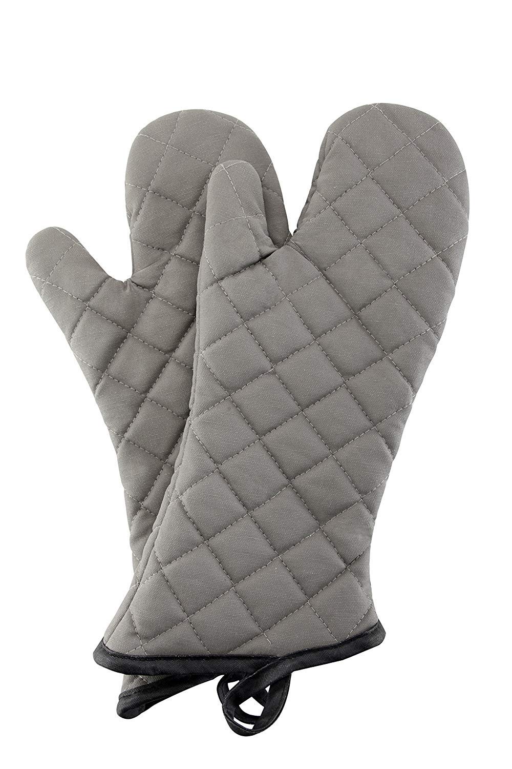 ARCLIBER Gray 16" Quilted Terry Oven Mitts 2 Pairs Heat Resistant
