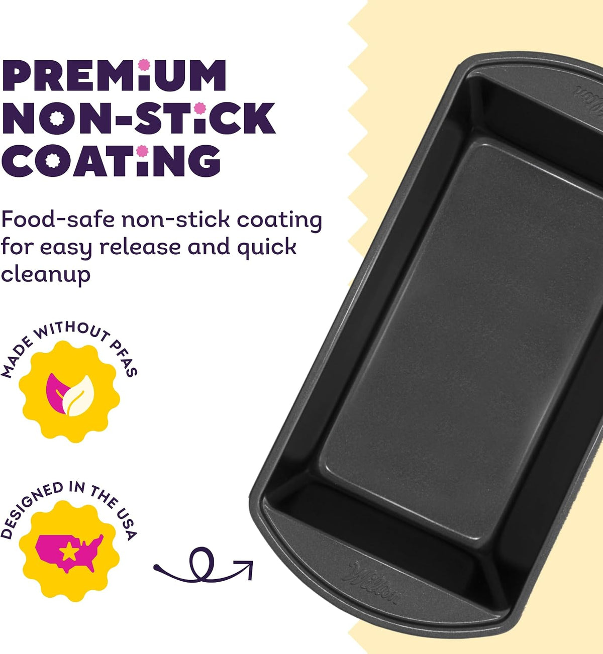 Wilton Gold Non-Stick Loaf Pan, Made Without PFAS, 9 x 5 in.