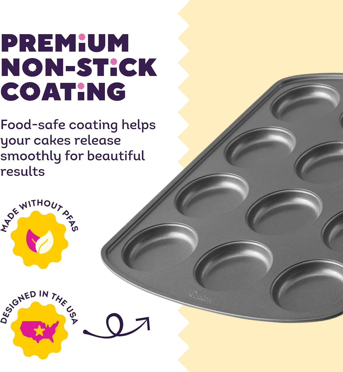 Wilton Gold Non-Stick Muffin Top Pan, Made Without PFAS, 11 x 16 in