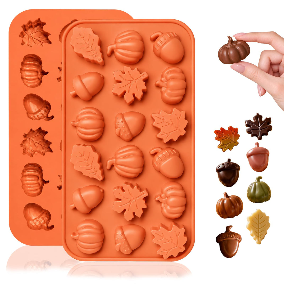 HKNMTT Halloween Silicone Molds for Baking Extra large, 6 Cavities 3D Skull Cake Pizza Pan Molds, Nonstick Halloween Skeleton Mold for Soap Ice 2PCS