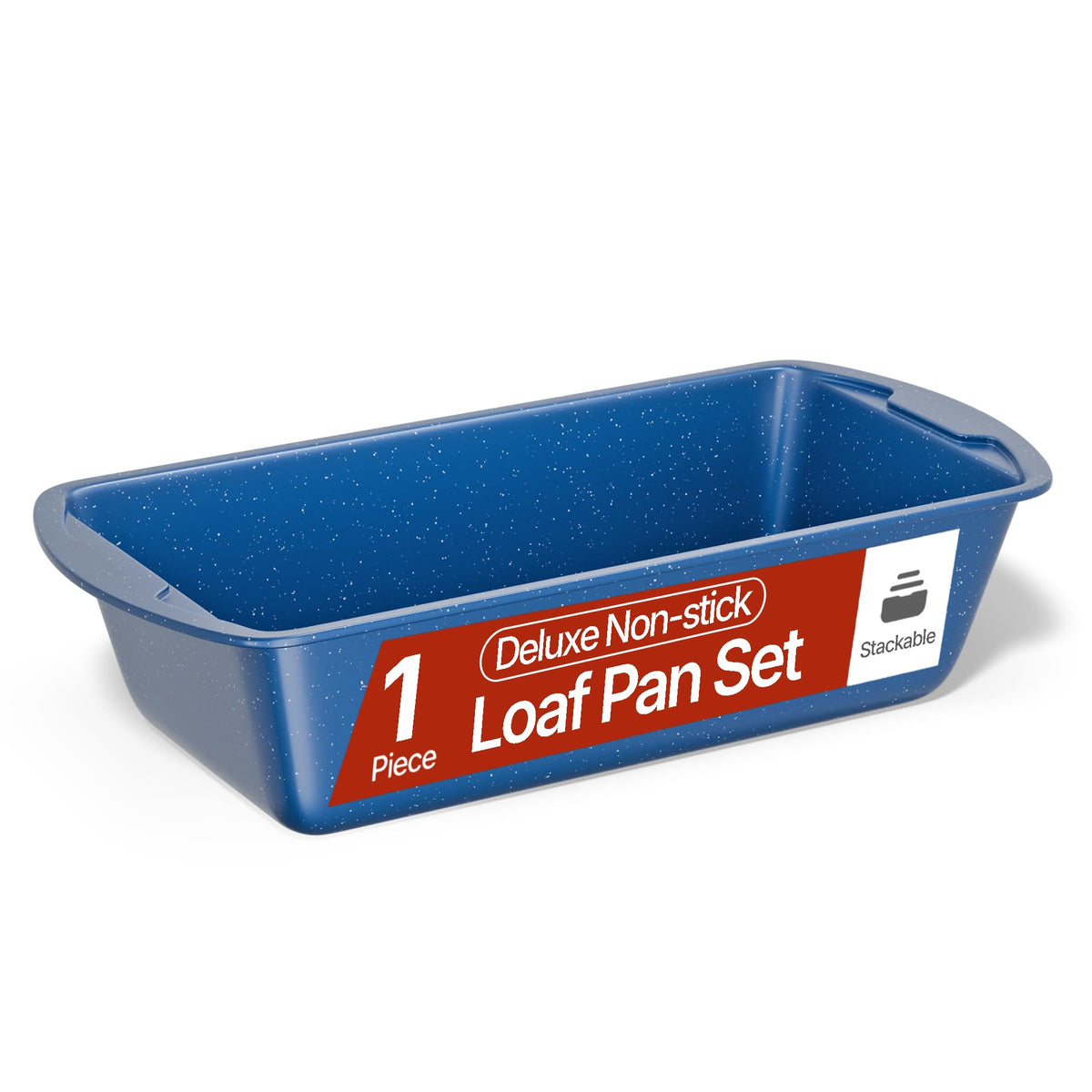 Loaf Pan Set 4-Piece - Deluxe Nonstick Carbon Steel Bakeware for Perfect Bread and Cakes – Dishwasher Safe, Premium Pans for Home Baking