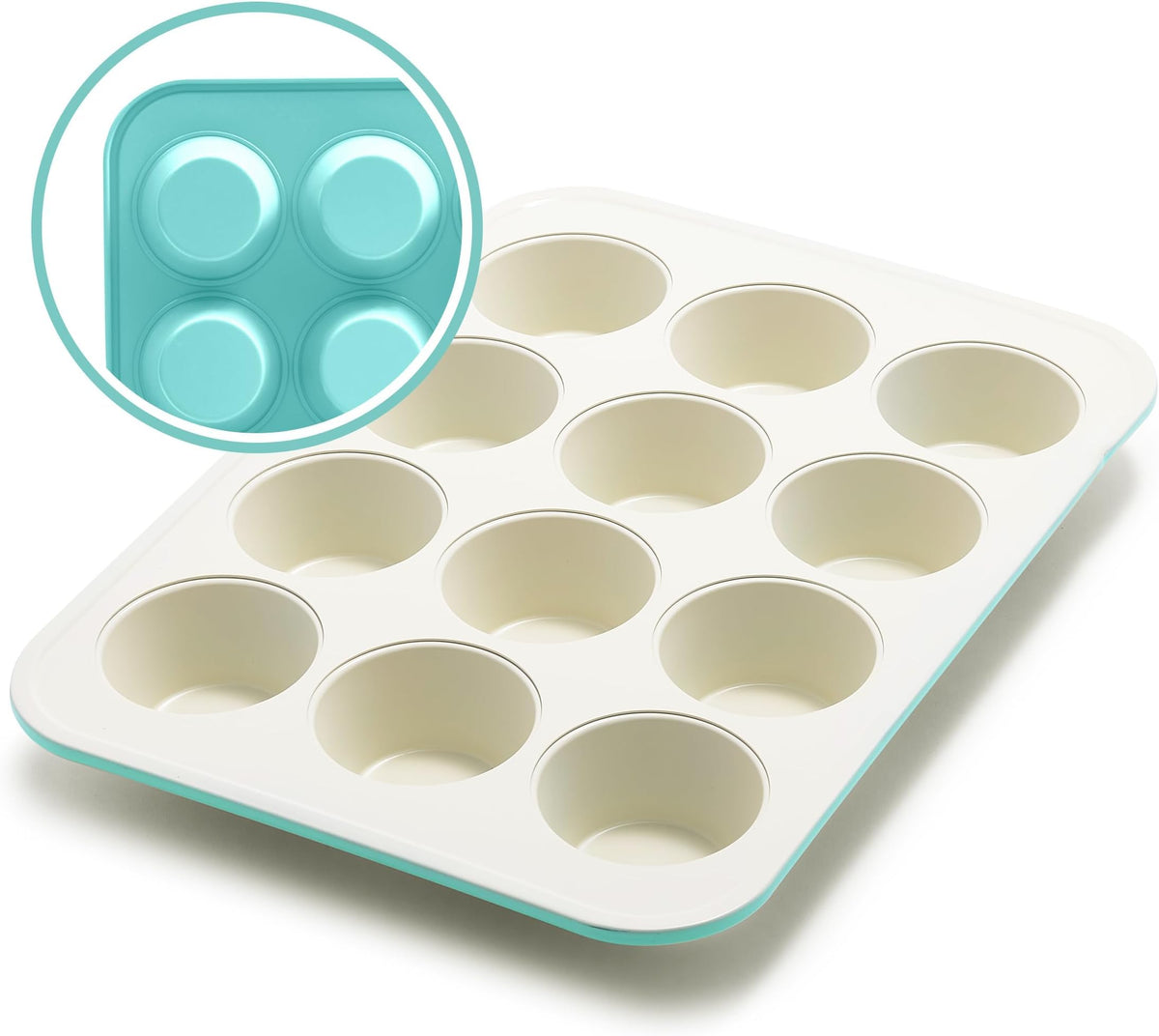 GreenLife 18” x 13” Ceramic Nonstick Half Cookie Sheet, Turquoise