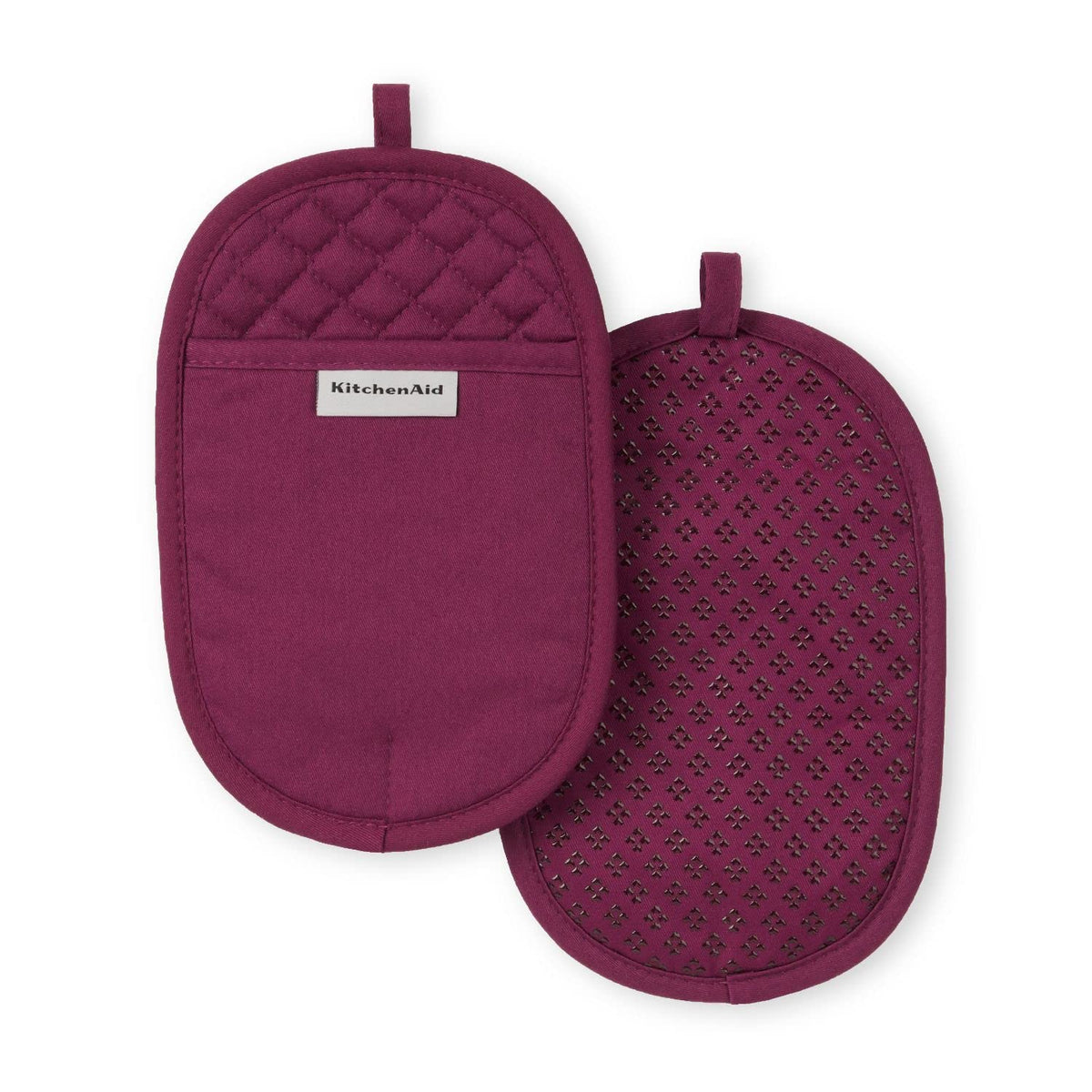 KitchenAid Asteroid Pot Holder 2-Pack Set, Pebbled Palm Green, 6.5"x10"