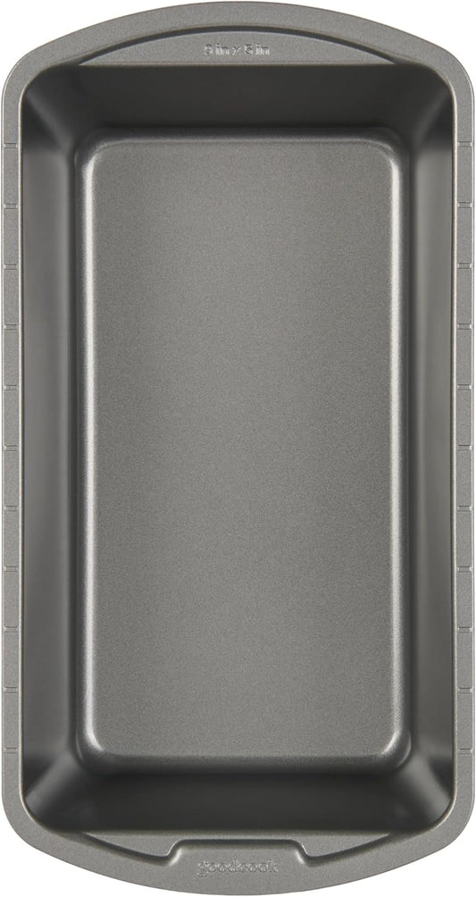 GoodCook Nonstick Loaf Pan Heavy-Duty Steel Bakeware with Easy-Clean Non-Stick Coating, Oven & Dishwasher Safe Pan, 9 x 5-Inch, Gray