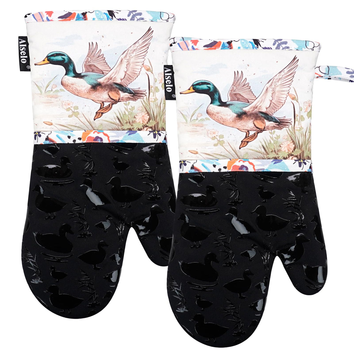 Alselo Oven Mitts, 7"x13.5", 1 Pair