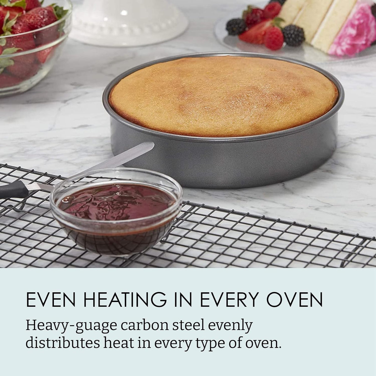 Chicago Metallic Professional Nonstick Round Cake Pan Set - 6 Inch