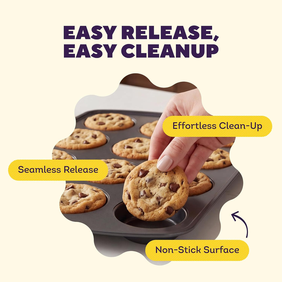 Wilton Gold Non-Stick Muffin Top Pan, Made Without PFAS, 11 x 16 in